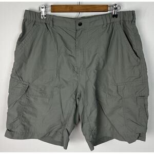 REI Cargo Green Hiking Outdoor UPF 50+ Elastic Waist Shorts Size XL Men’s
